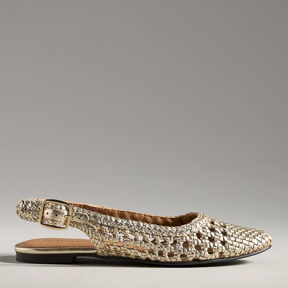 Seychelles Avalon Gold Woven Flats/NIB/6 - Picture 2 of 9